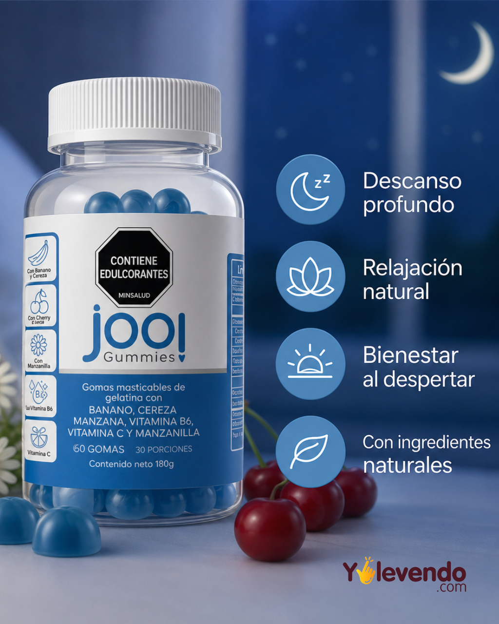 Gomitas Sueño Tranquilo: Manzanilla y Cereza