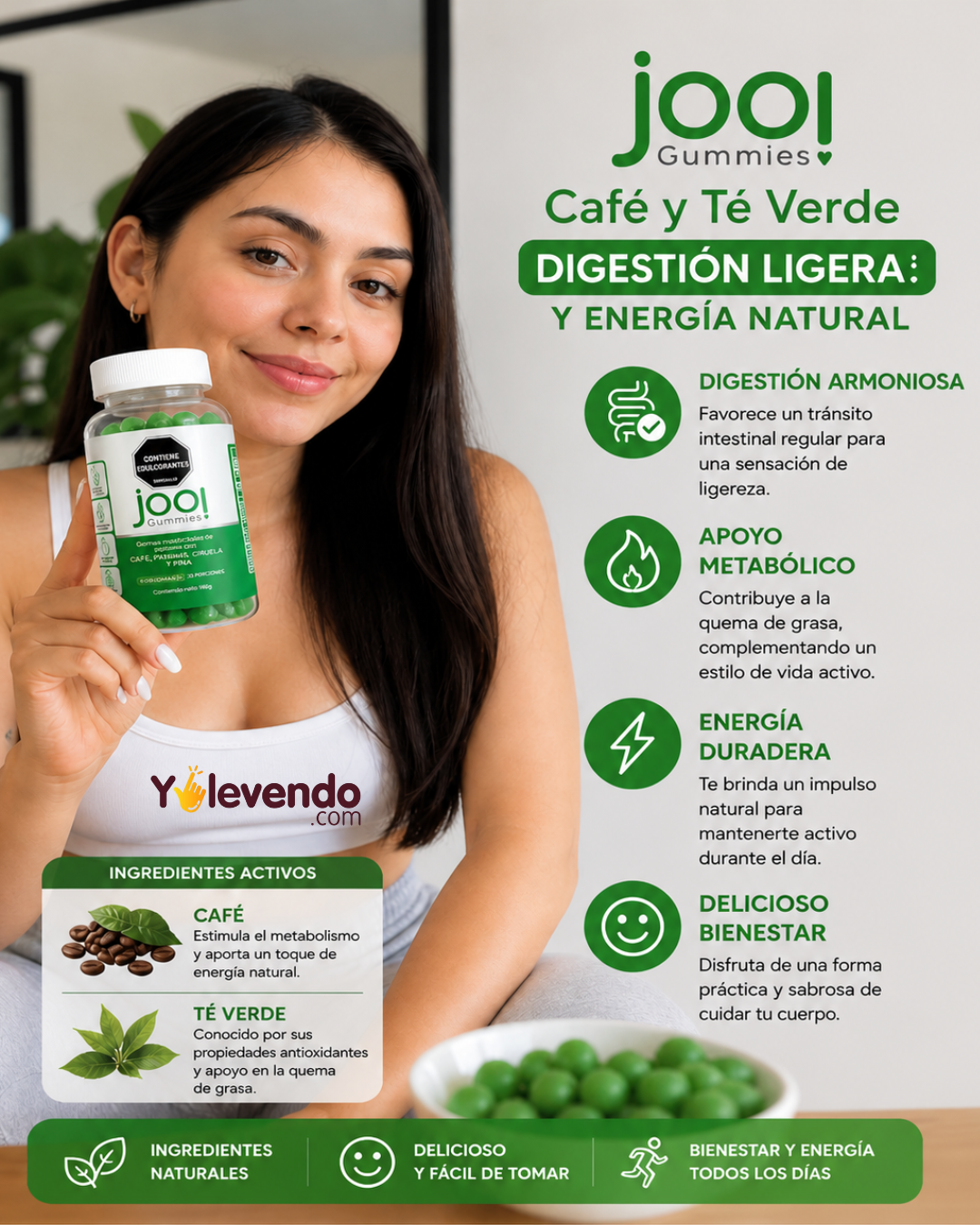 Gomitas Café y Té Verde: Digestión Ligera y Energía Natural