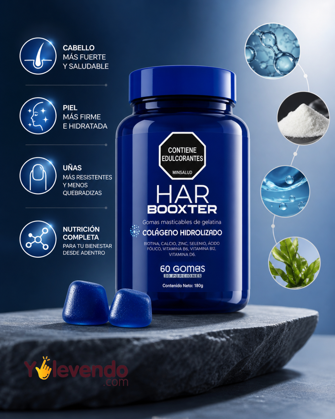 Gomitas Har Booxter: Fortalece Cabello, Piel y Uñas