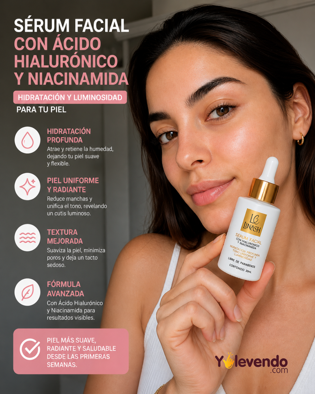 Sérum Facial con Ácido Hialurónico y Niacinamida