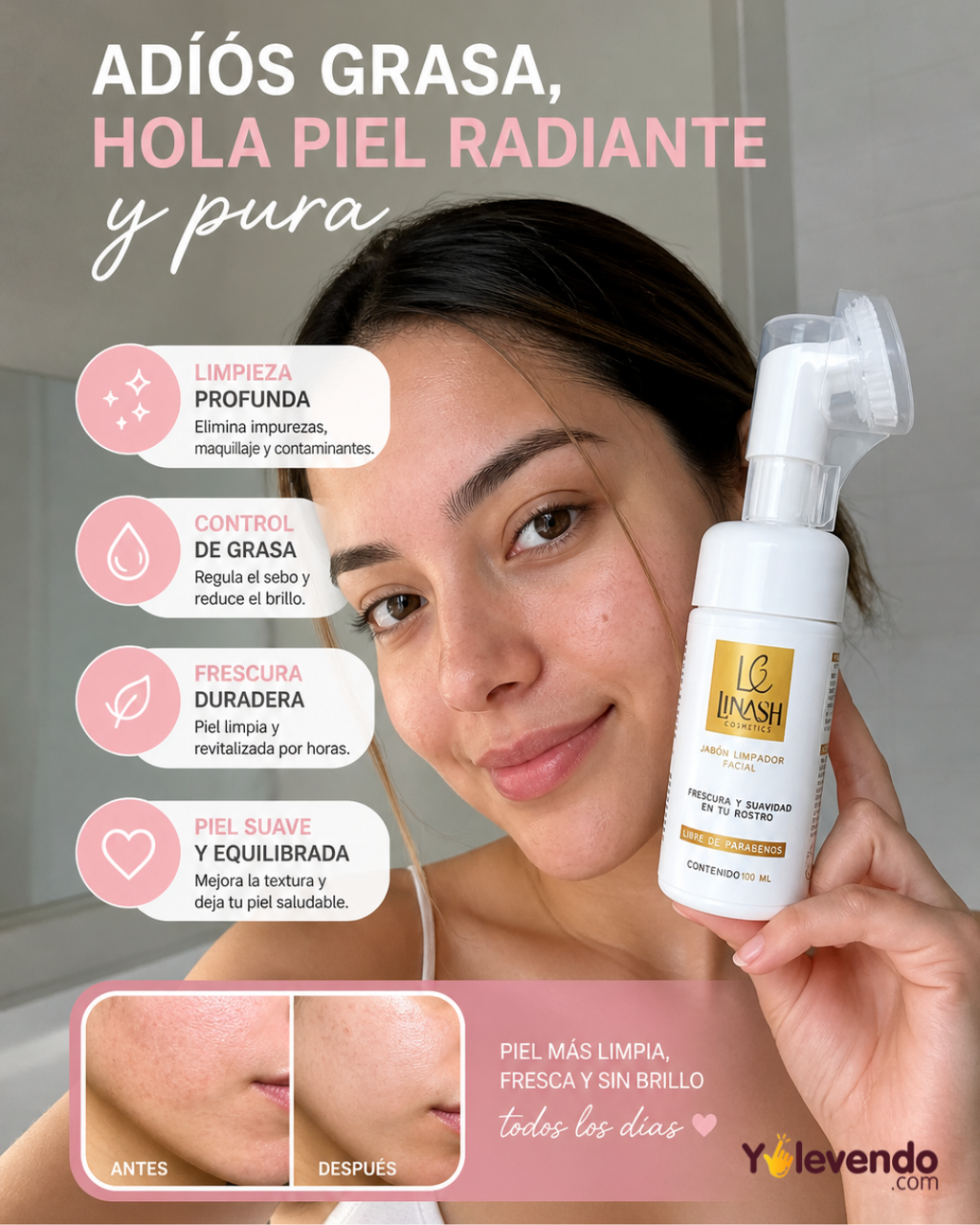 Jabón Facial: Adiós grasa, Hola piel radiante