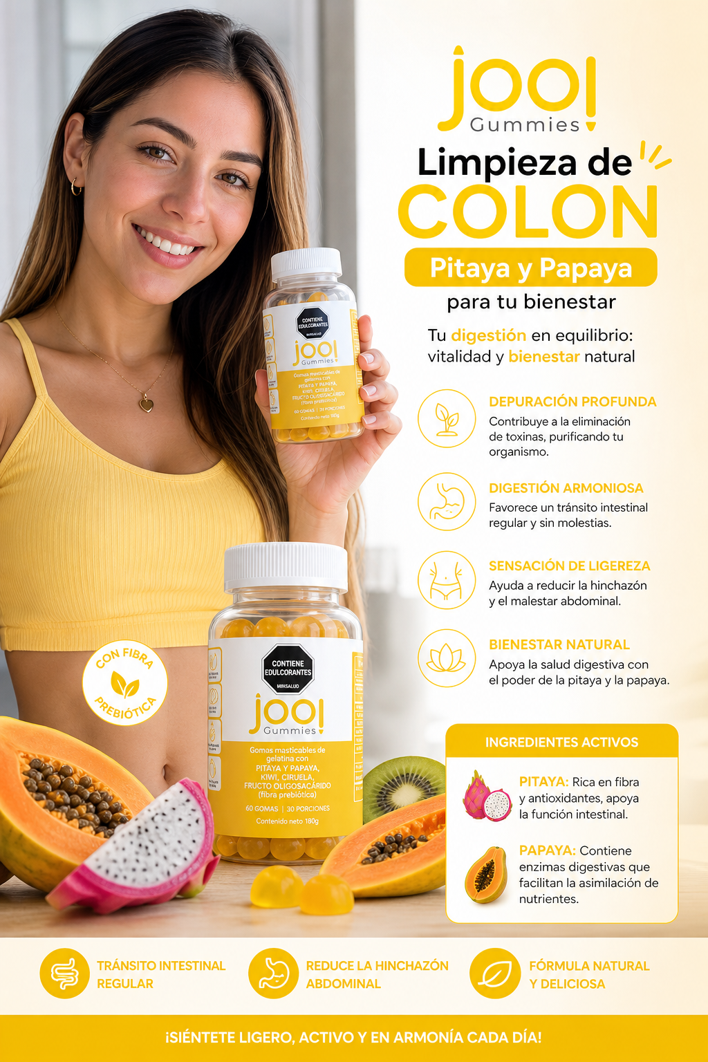 Jooi Limpieza de Colon: Pitaya y Papaya para tu Bienestar