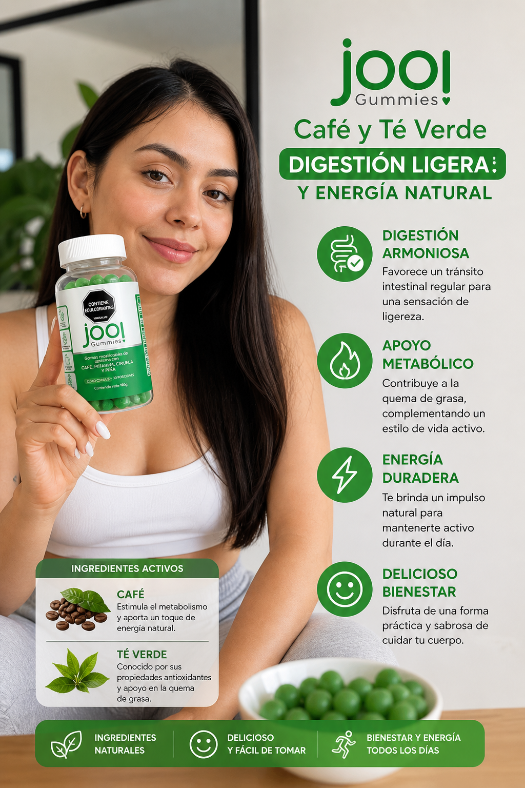 Jooi Café y Té Verde: Digestión Ligera y Energía Natural